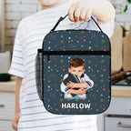 Personalized Photo Star Cloud Fantasy Unicorn Insulated Lunch Bag with Name and Portable Pocket Back to School Picnic Birthday Gift for Kids 27682304 - DiyGiftly