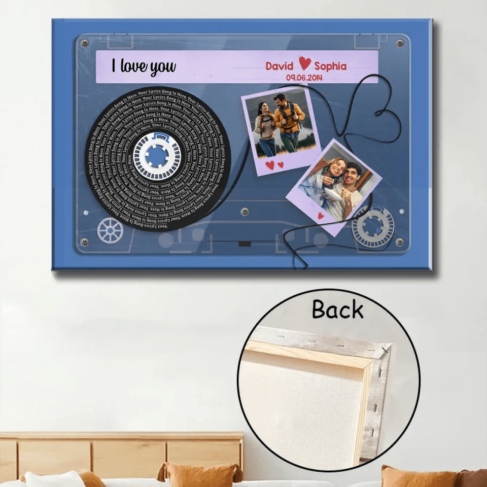 Personalized Photo Tape Poster or Canvas - For Husband Wife Anniversary 732807 - 733409 - DiyGiftly