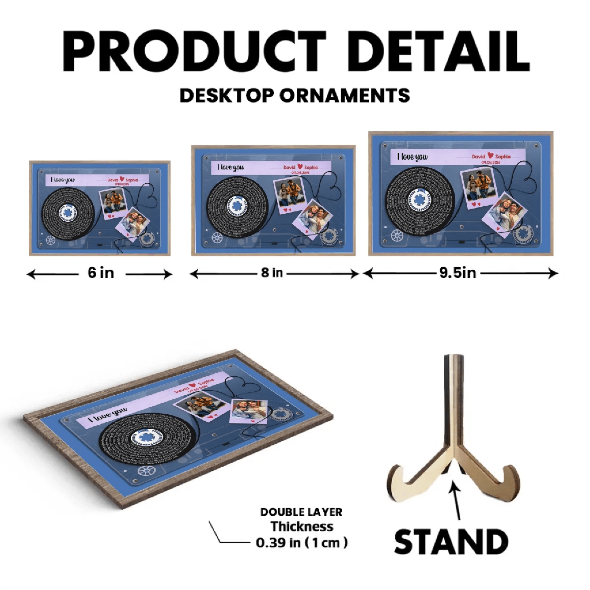 Personalized Photo Tape Wooden Plaque - For Husband Wife Anniversary 732807 - DiyGiftly