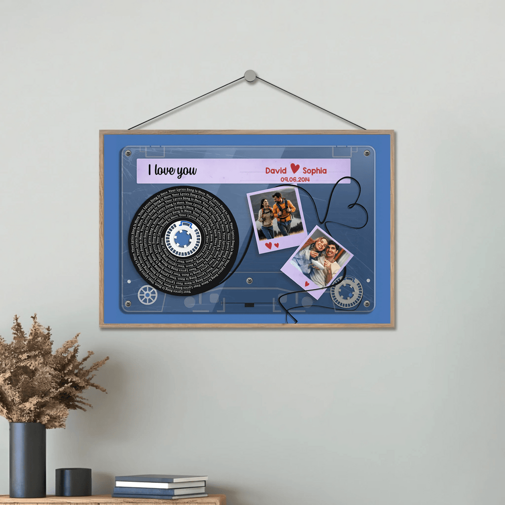 Personalized Photo Tape Wooden Plaque - For Husband Wife Anniversary 732807 - DiyGiftly