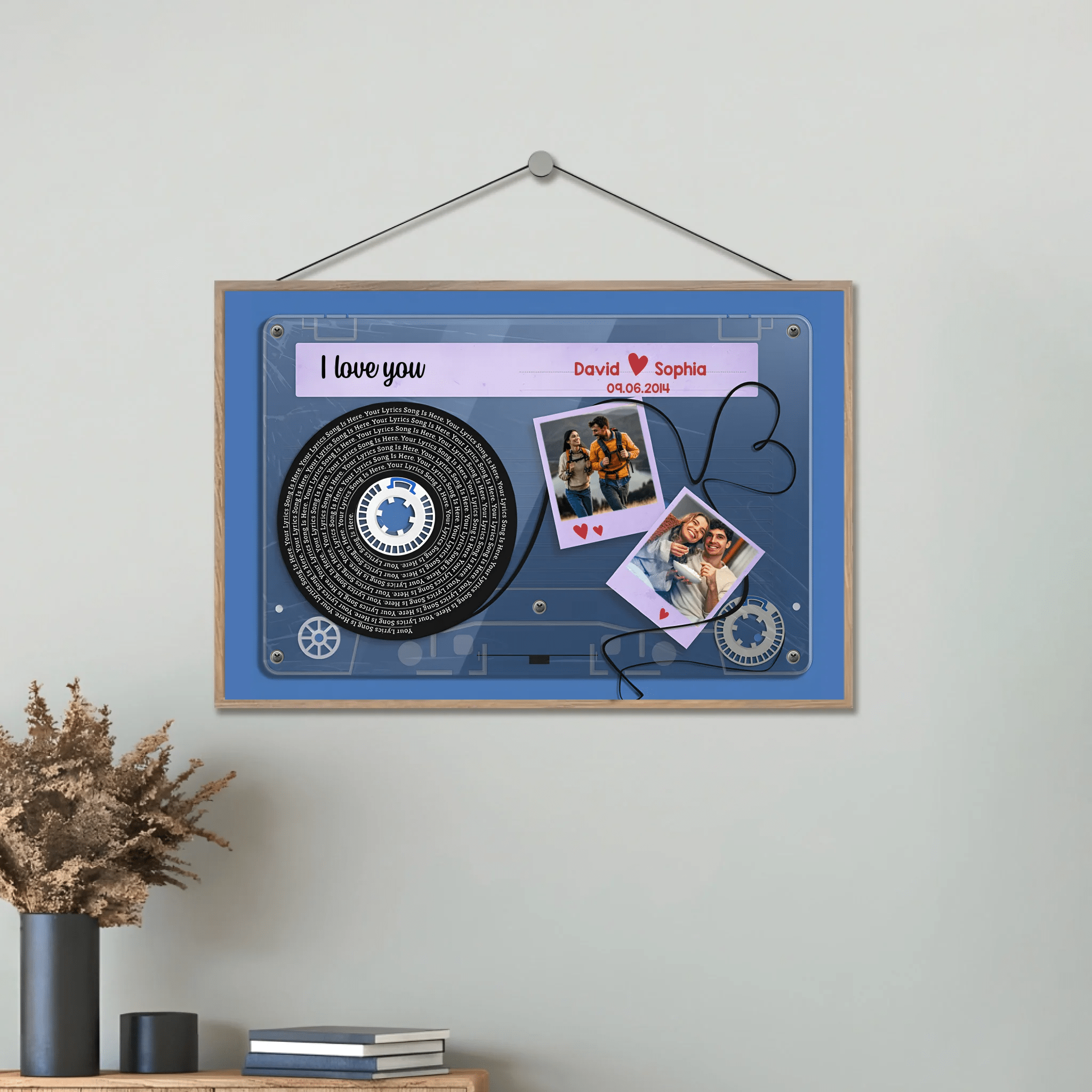 Personalized Photo Tape Wooden Plaque - For Husband Wife Anniversary 732807 - DiyGiftly