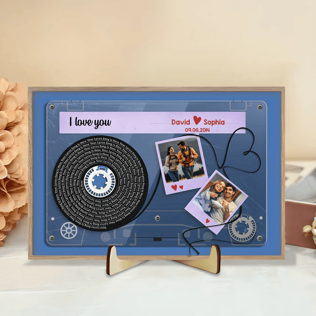 Personalized Photo Tape Wooden Plaque - For Husband Wife Anniversary 732807 - DiyGiftly