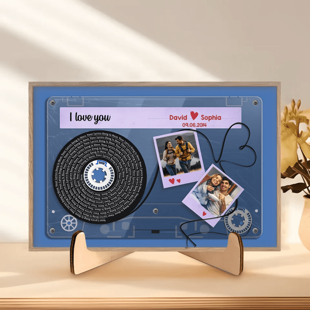 Personalized Photo Tape Wooden Plaque - For Husband Wife Anniversary 732807 - DiyGiftly