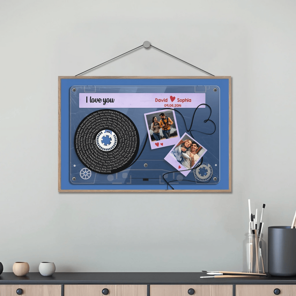 Personalized Photo Tape Wooden Plaque - For Husband Wife Anniversary 732807 - DiyGiftly