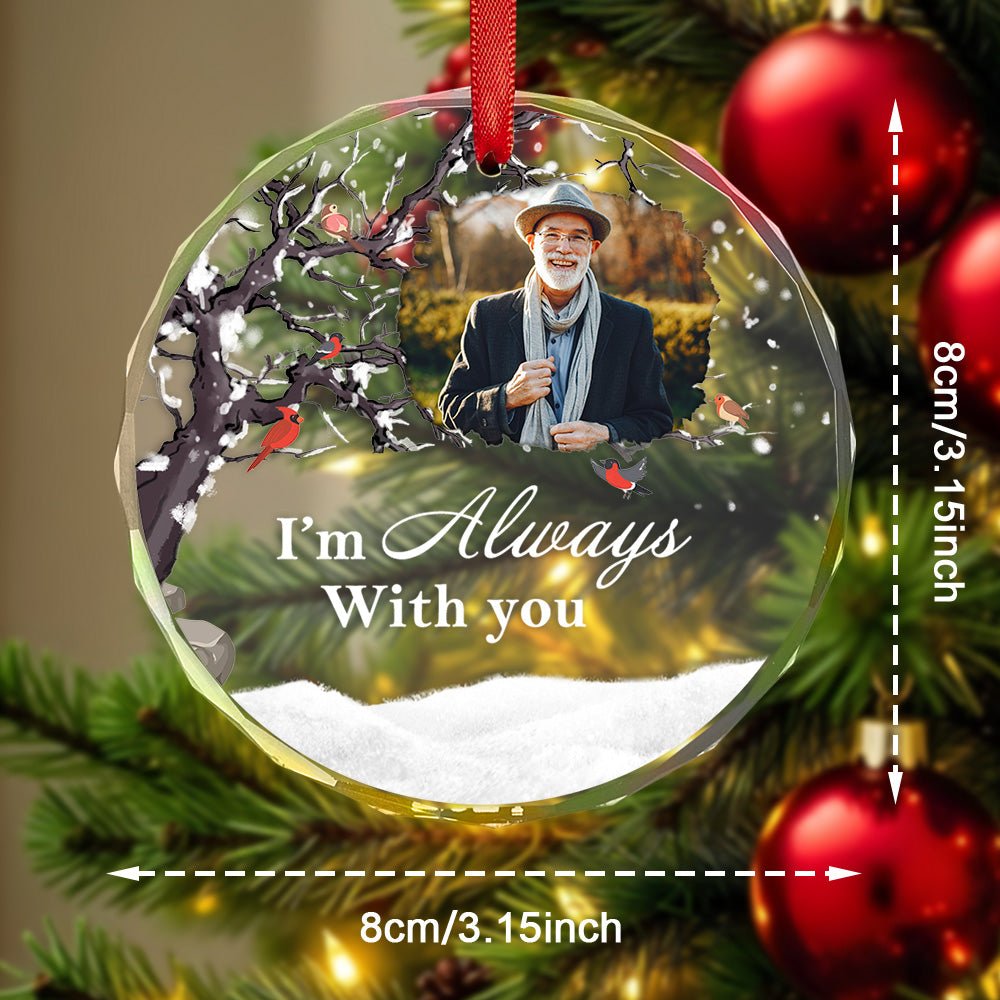 ornament personalized photo with custom text holiday decor