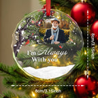 ornament personalized photo with custom text holiday decor