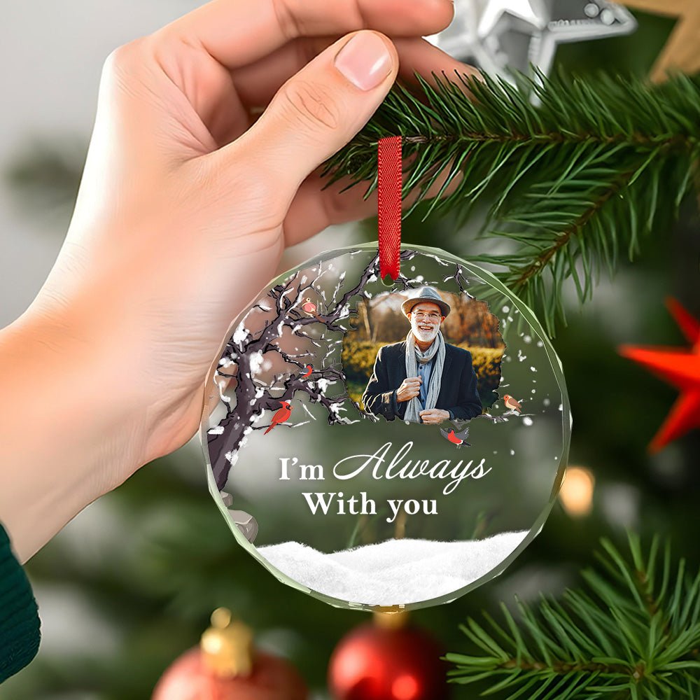 personalized photo with custom text ornament remembrance gift