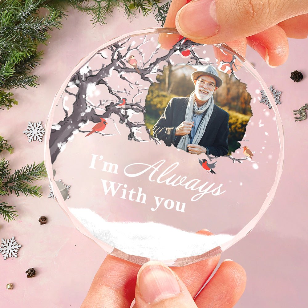 ornament personalized photo with custom text remembrance gift