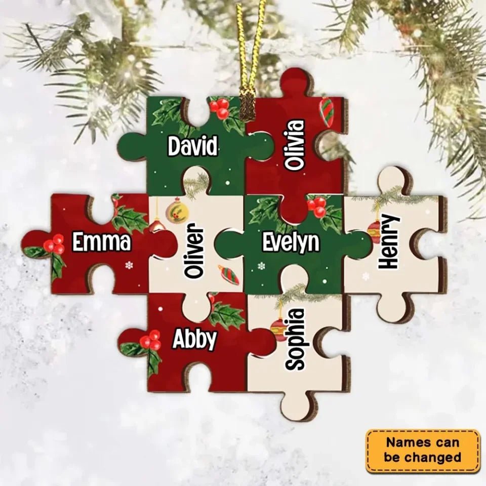 Personalized Pieces Of Our Family Ornament 685008 - DiyGiftly
