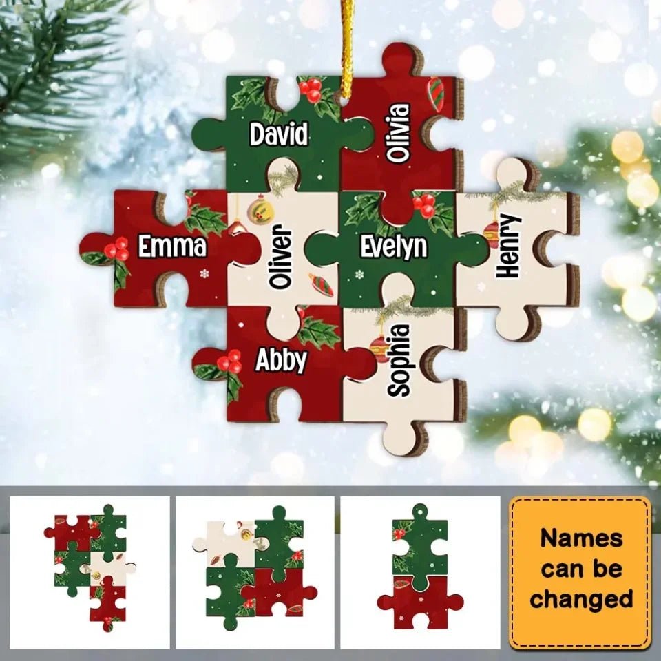 Personalized Pieces Of Our Family Ornament 685008 - DiyGiftly