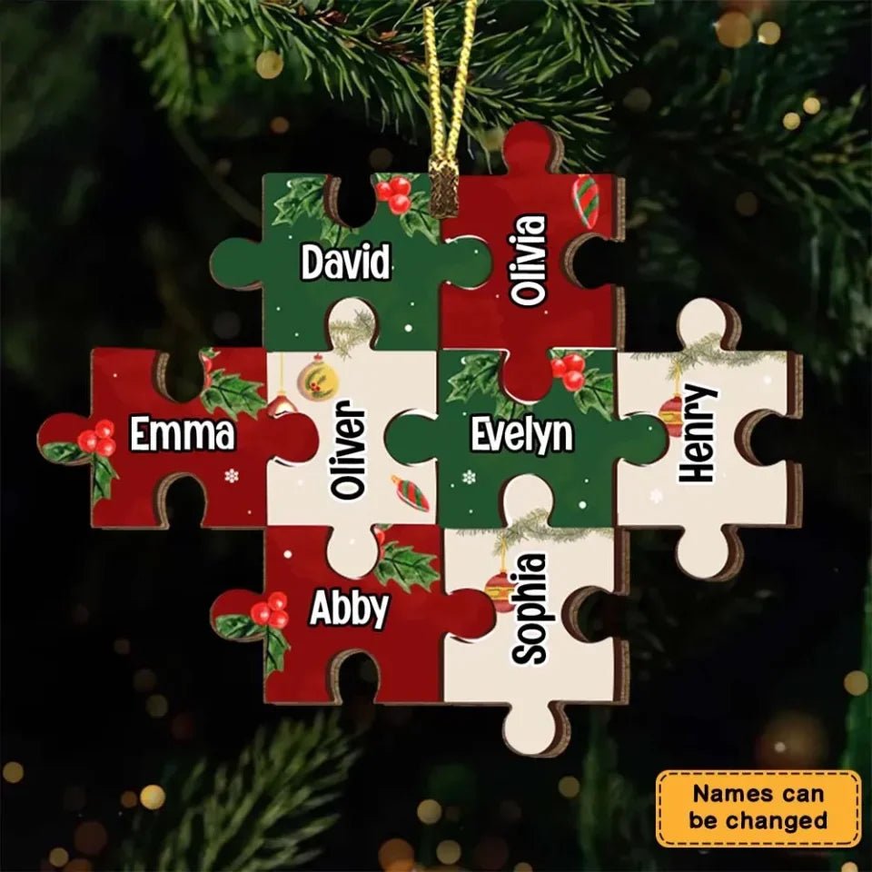 Personalized Pieces Of Our Family Ornament 685008 - DiyGiftly