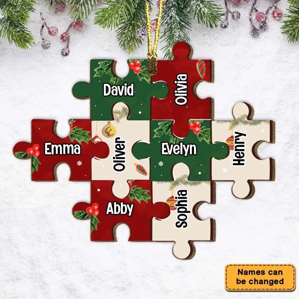Personalized Pieces Of Our Family Ornament 685008 - DiyGiftly