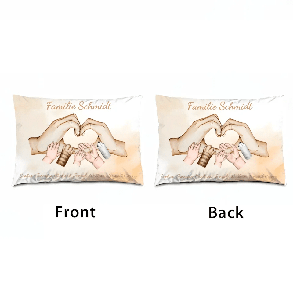 Personalized Pillow "Family Happiness" 722925 - B - DiyGiftly