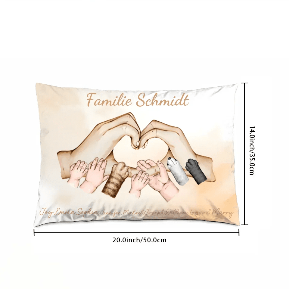 Personalized Pillow "Family Happiness" 722925 - B - DiyGiftly
