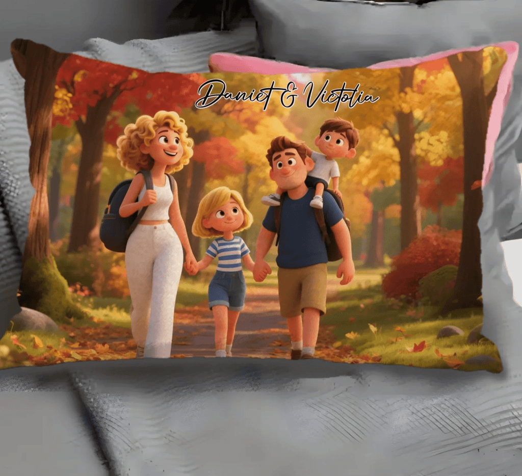 Personalized Pixar - Style Couples Illustration – Custom Cartoon Portrait from Photo as Digital Download, Wall Art, Pillow, Mug, Blanket, Beach Towel, Keychain, Desk Sign & More 1062402 - DiyGiftly