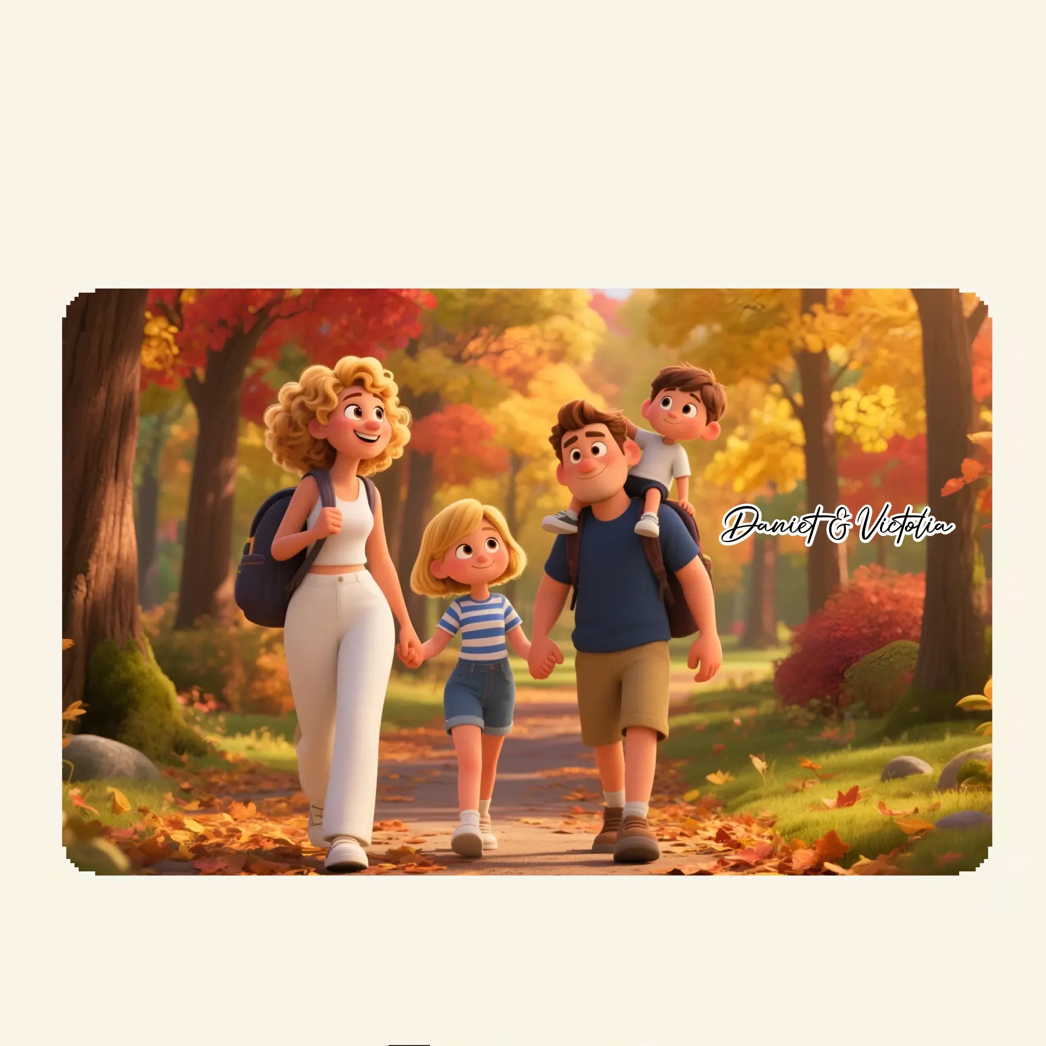 Personalized Pixar - Style Couples Illustration – Custom Cartoon Portrait from Photo as Digital Download, Wall Art, Pillow, Mug, Blanket, Beach Towel, Keychain, Desk Sign & More 1062402 - DiyGiftly