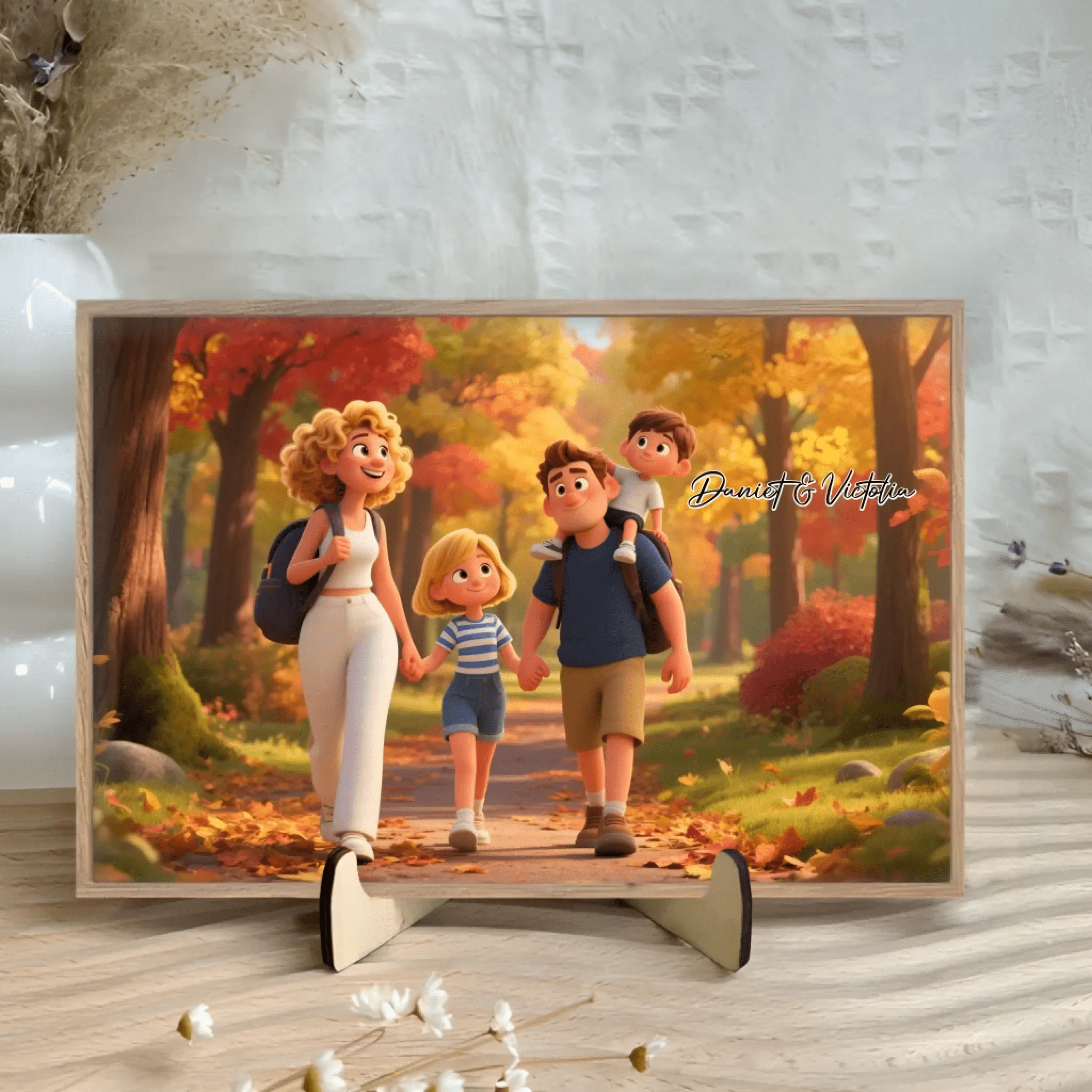 Personalized Pixar - Style Couples Illustration – Custom Cartoon Portrait from Photo as Digital Download, Wall Art, Pillow, Mug, Blanket, Beach Towel, Keychain, Desk Sign & More 1062402 - DiyGiftly