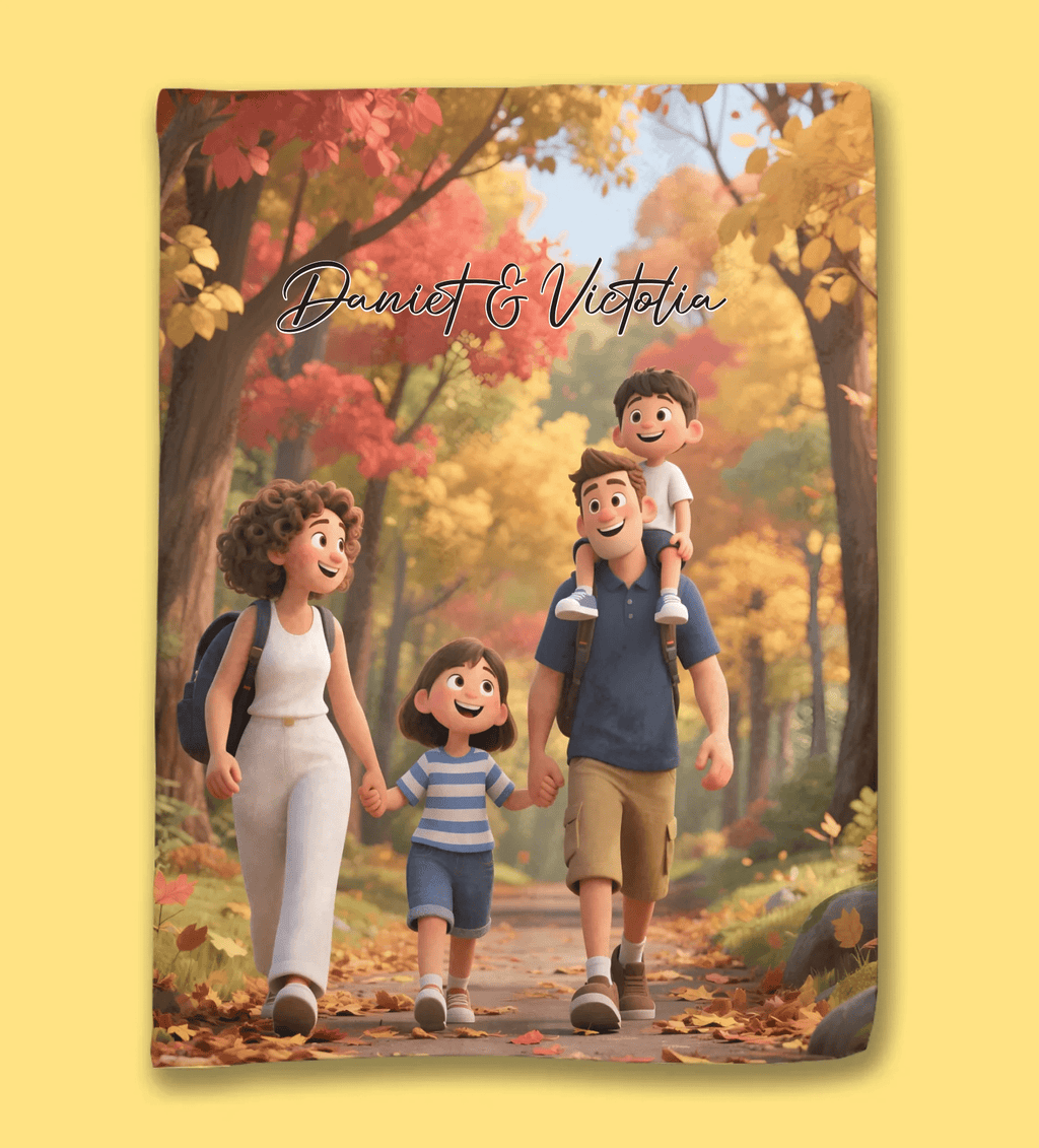 Personalized Pixar - Style Couples Illustration – Custom Cartoon Portrait from Photo as Digital Download, Wall Art, Pillow, Mug, Blanket, Beach Towel, Keychain, Desk Sign & More 1062402 - DiyGiftly