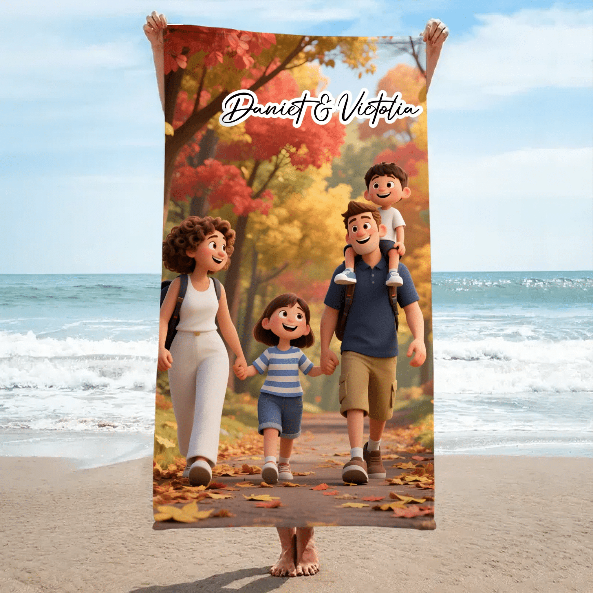 Personalized Pixar - Style Couples Illustration – Custom Cartoon Portrait from Photo as Digital Download, Wall Art, Pillow, Mug, Blanket, Beach Towel, Keychain, Desk Sign & More 1062402 - DiyGiftly