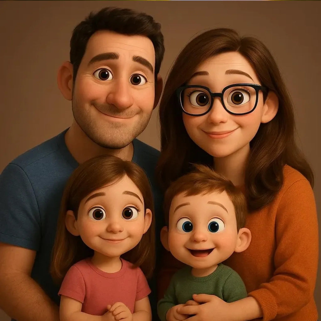 Personalized Pixar - Style Couples Illustration – Custom Cartoon Portrait from Photo as Digital Download, Wall Art, Pillow, Mug, Blanket, Beach Towel, Keychain, Desk Sign & More 1062402 - DiyGiftly