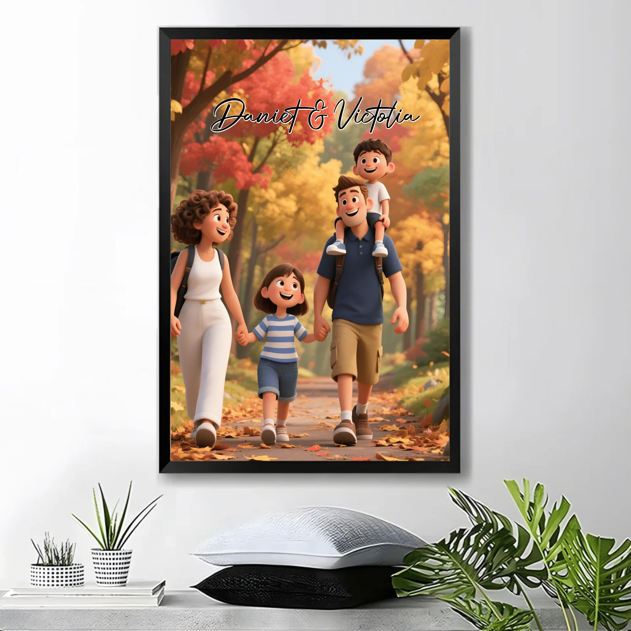 Personalized Pixar - Style Couples Illustration – Custom Cartoon Portrait from Photo as Digital Download, Wall Art, Pillow, Mug, Blanket, Beach Towel, Keychain, Desk Sign & More 1062402 - DiyGiftly
