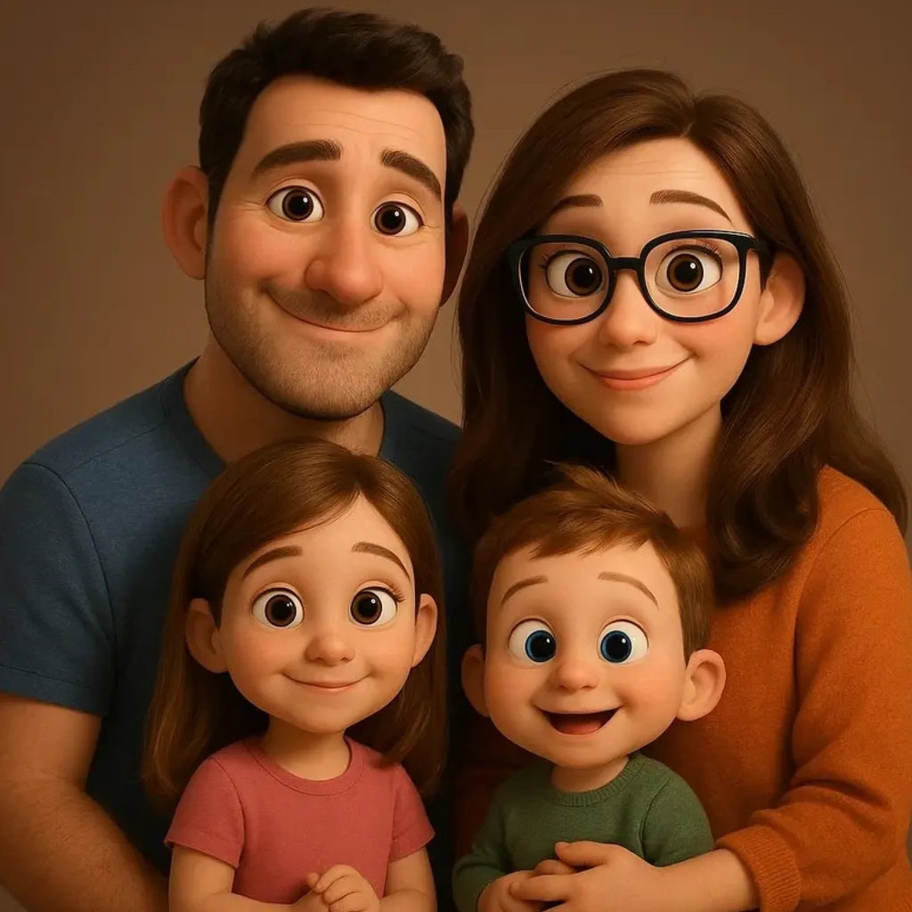 Personalized Pixar - Style Couples Illustration – Custom Cartoon Portrait from Photo as Digital Download, Wall Art, Pillow, Mug, Blanket, Beach Towel, Keychain, Desk Sign & More 1062402 - DiyGiftly