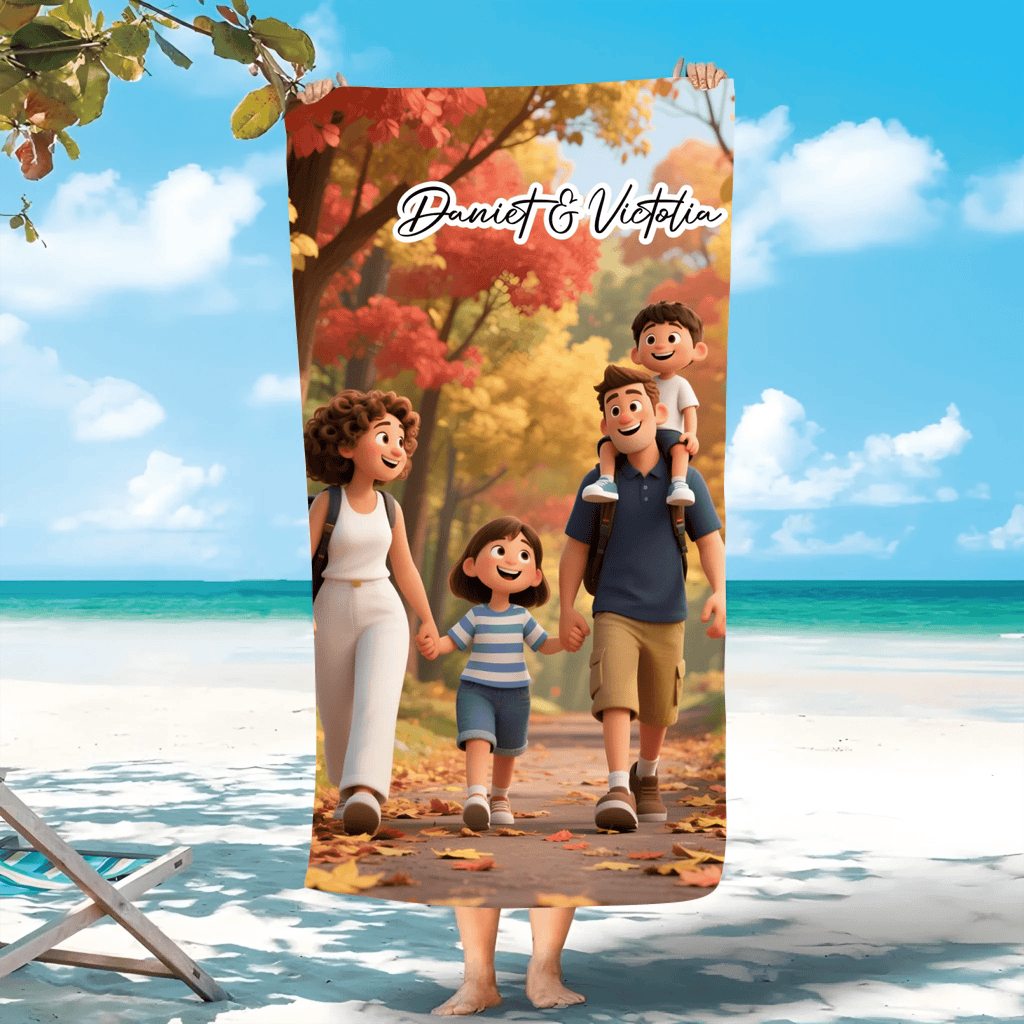 Personalized Pixar - Style Couples Illustration – Custom Cartoon Portrait from Photo as Digital Download, Wall Art, Pillow, Mug, Blanket, Beach Towel, Keychain, Desk Sign & More 1062402 - DiyGiftly