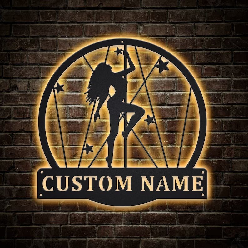 Personalized Pole Dance Metal Sign – Custom Name Wall Decor for Pole Dancers, Dance Studios, and Fitness Enthusiasts 92950016 - DiyGiftly