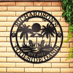 Personalized Poolside Metal Sign – Custom Outdoor Swimming Pool Name Sign, Patio & Backyard Wall Decor 398080 - DiyGiftly