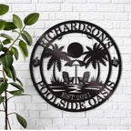 Personalized Poolside Metal Sign – Custom Outdoor Swimming Pool Name Sign, Patio & Backyard Wall Decor 398080 - DiyGiftly
