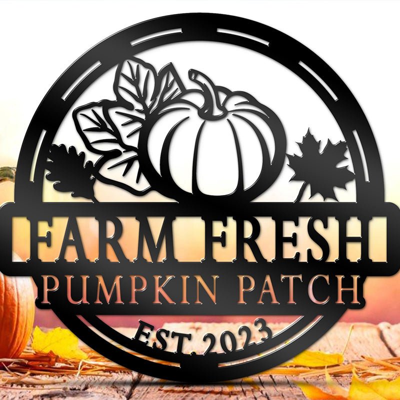 Personalized Pumpkin Farm Metal Sign – Custom Autumn Harvest Wall Decor for Home or Porch 59403008 - DiyGiftly