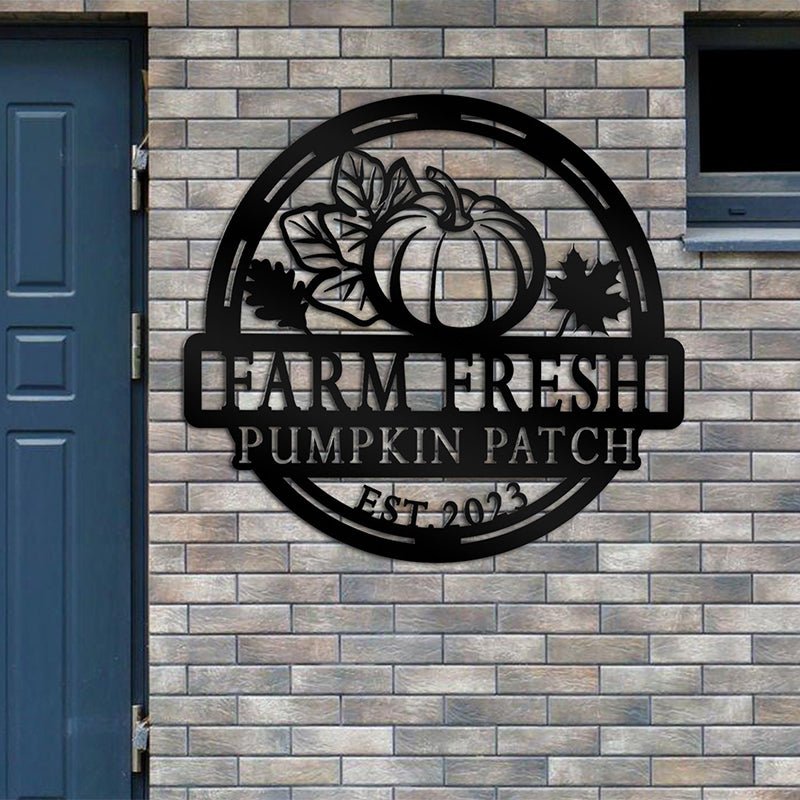 Personalized Pumpkin Farm Metal Sign – Custom Autumn Harvest Wall Decor for Home or Porch 59403008 - DiyGiftly