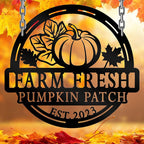 Personalized Pumpkin Farm Metal Sign – Custom Autumn Harvest Wall Decor for Home or Porch 59403008 - DiyGiftly