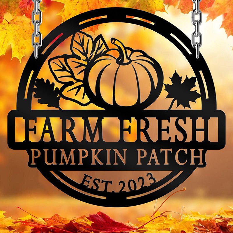 Personalized Pumpkin Farm Metal Sign – Custom Autumn Harvest Wall Decor for Home or Porch 59403008 - DiyGiftly