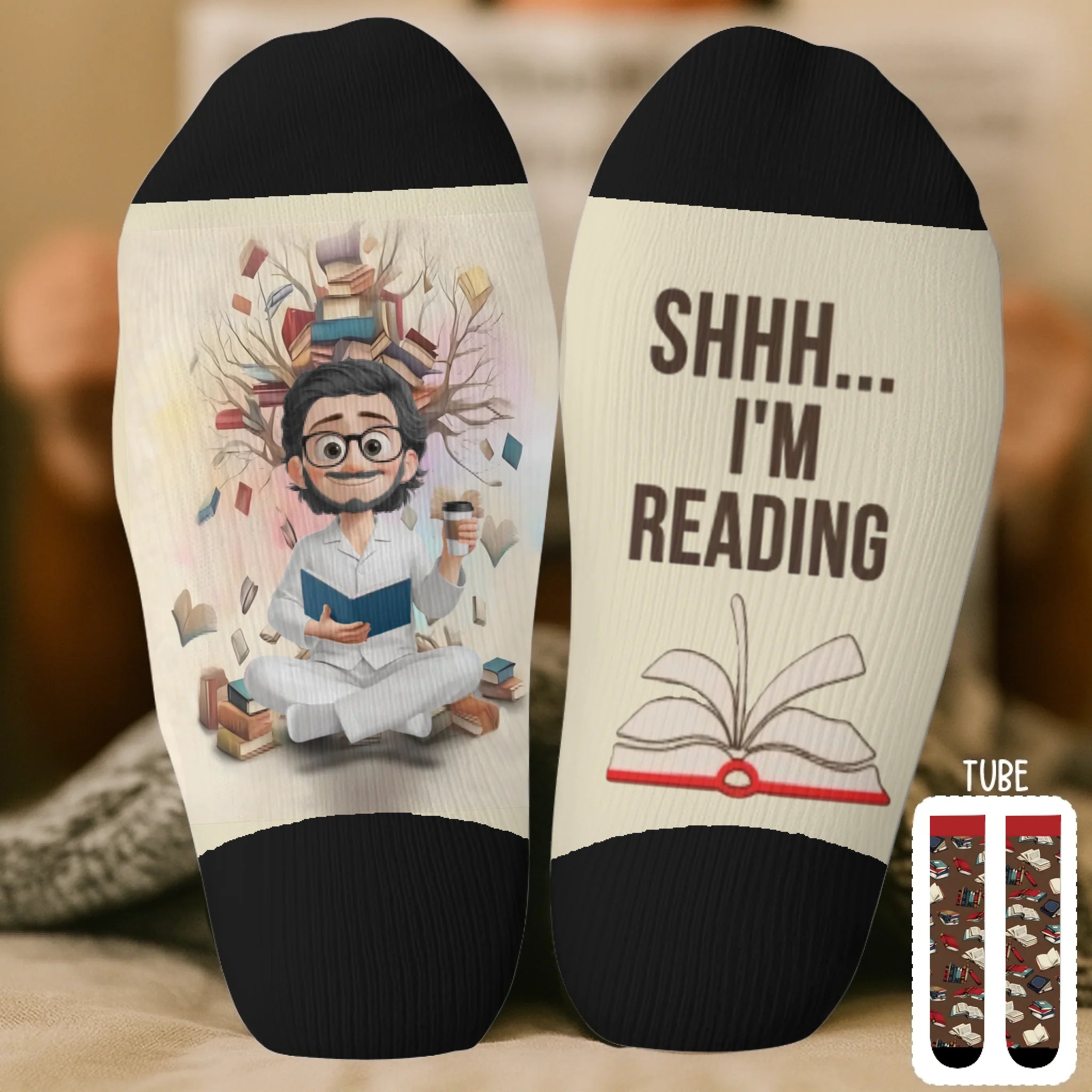 Personalized Reader’s Crew Socks – Unique Book Lover Gift – Saved in My Heart’s Bookmark 1056484 - 1057402 - DiyGiftly