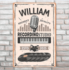 Personalized - Recording Studio - Custom Iron Decor Pieces - Without Lights & With Lights Iron Decor Pieces 752108 - 752119 - DiyGiftly