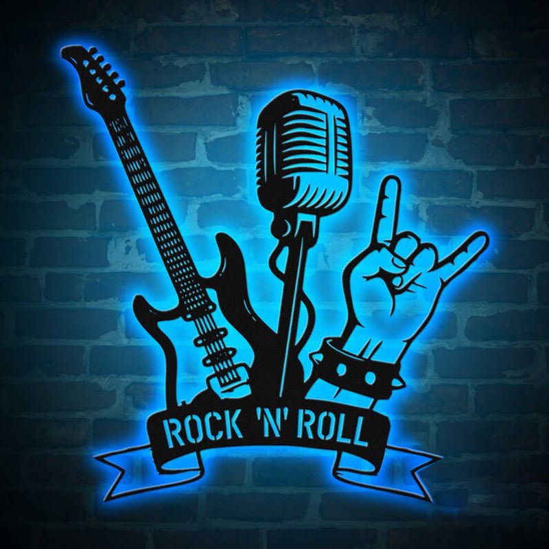 Personalized Rock Guitar Metal Wall Art – Custom Music Signs, Electric Guitar Wall Decor, Man Cave & Studio Decoration, Unique Gifts for Musicians 50987264 - DiyGiftly