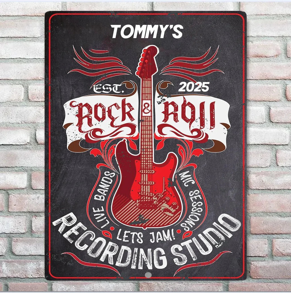 Personalized - Rock & Roll - Metal Sign 751996 - 752859 - DiyGiftly