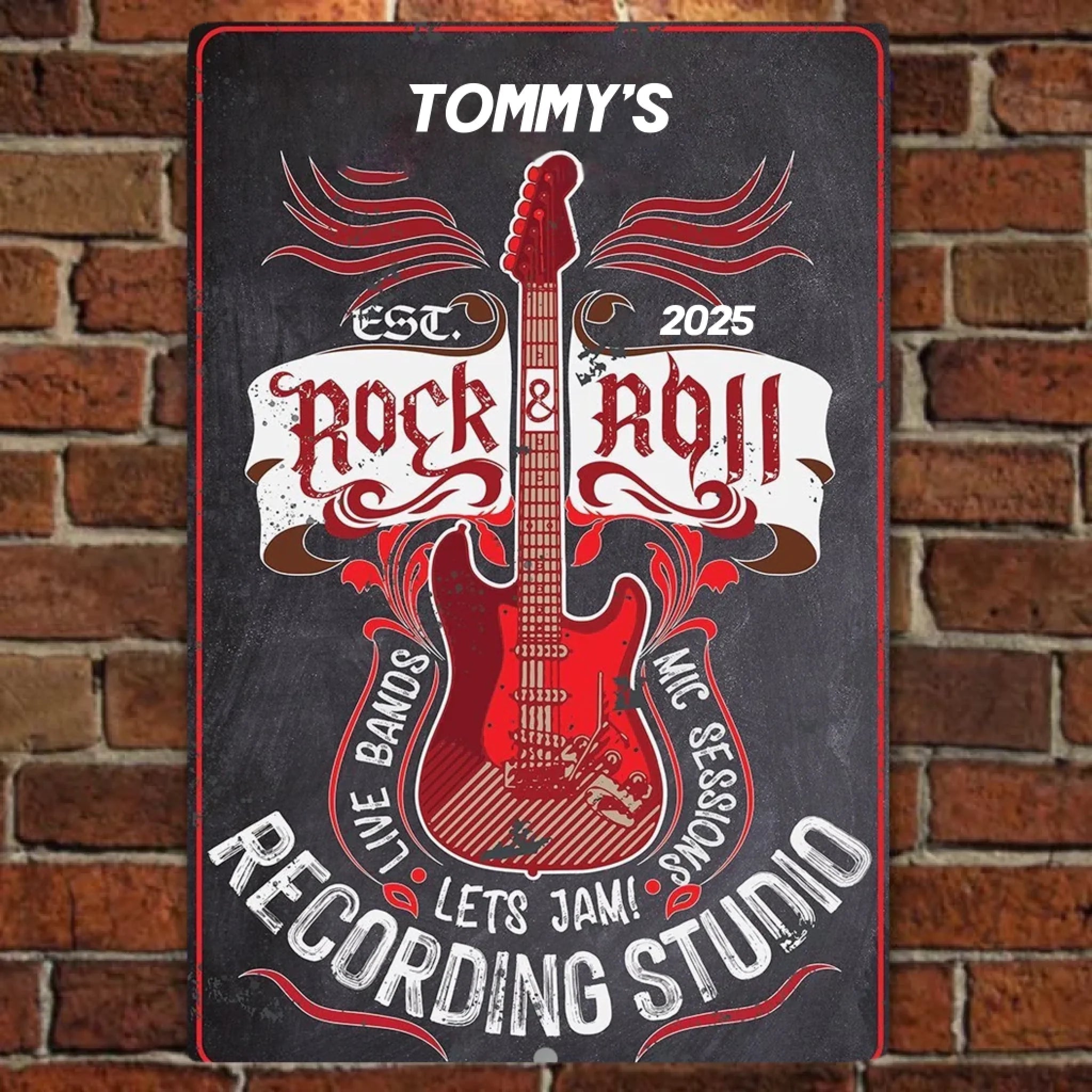 Personalized - Rock & Roll - Metal Sign 751996 - 752859 - DiyGiftly