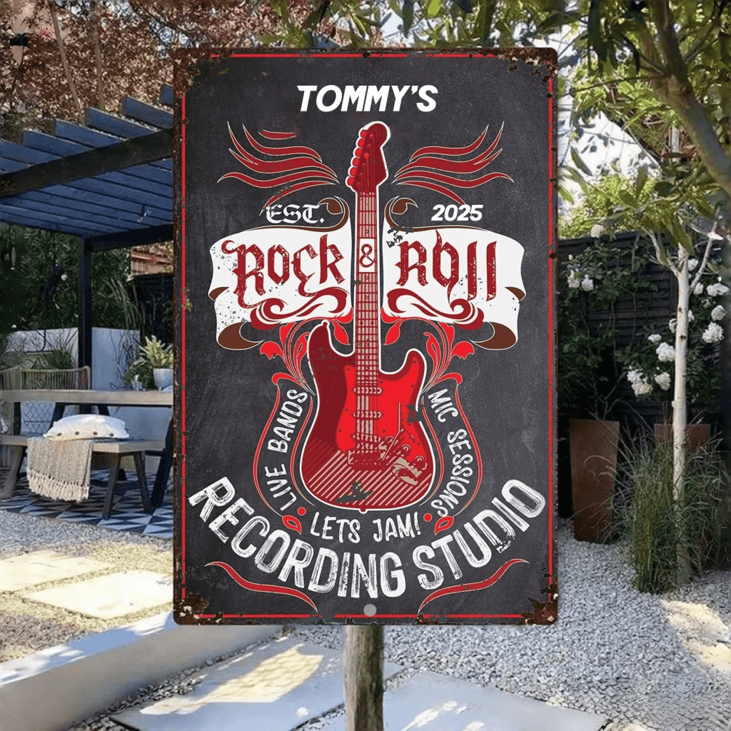 Personalized - Rock & Roll - Metal Sign 751996 - 752859 - DiyGiftly