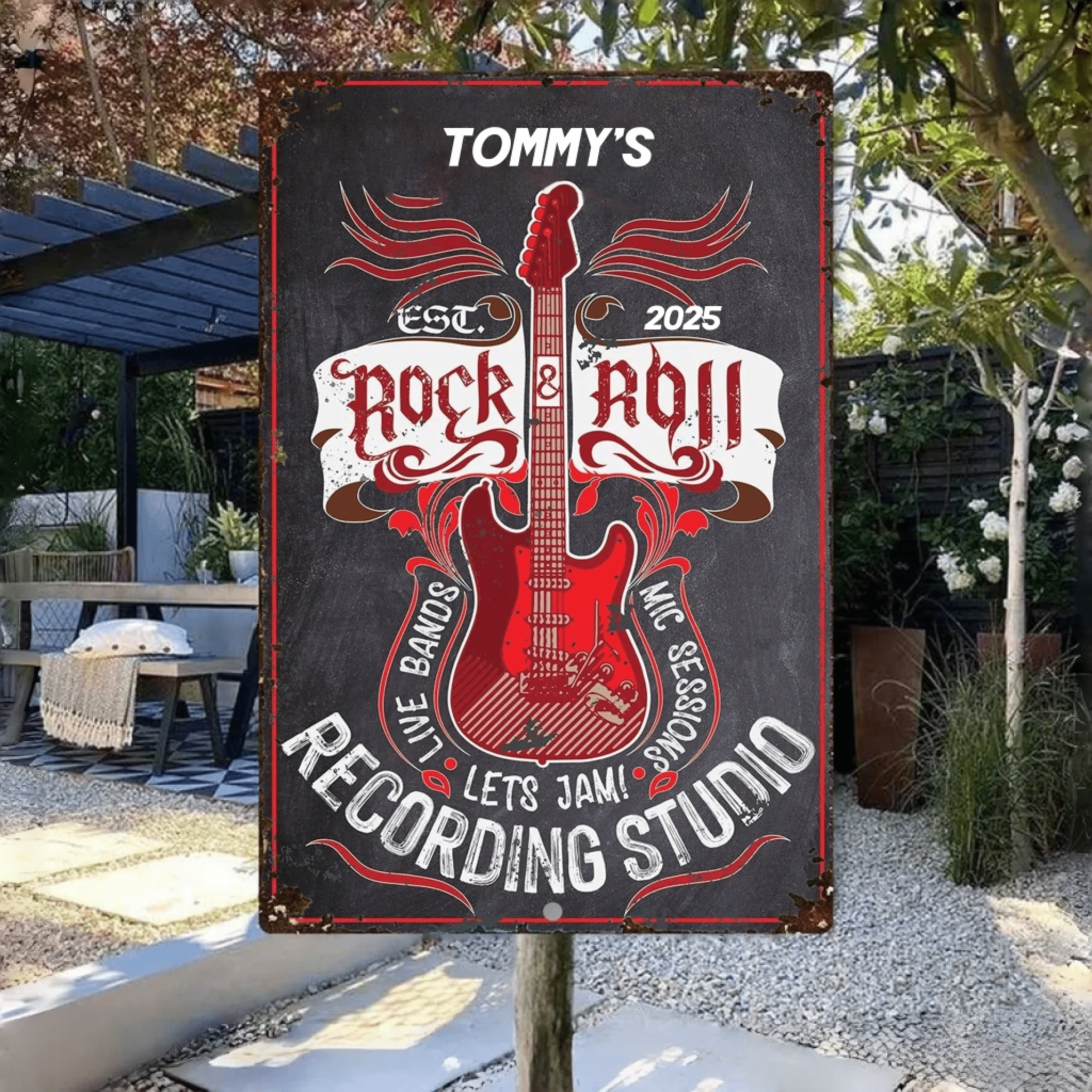 Personalized - Rock & Roll - Metal Sign 751996 - 752859 - DiyGiftly