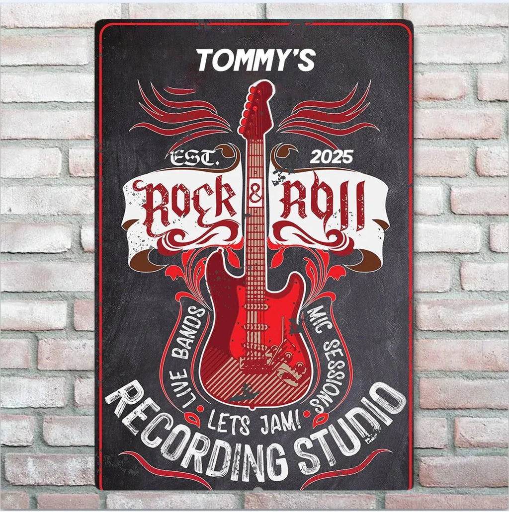 Personalized - Rock & Roll - Metal Sign 751996 - 752859 - DiyGiftly