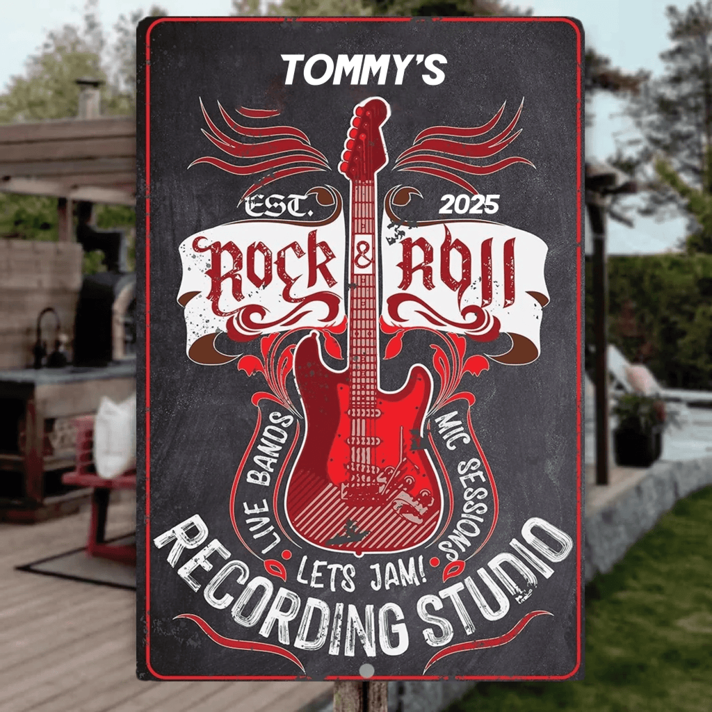 Personalized - Rock & Roll - Metal Sign 751996 - 752859 - DiyGiftly