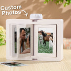 Personalized Rotating Photo Frame Carousel Custom Photo Desktop Photo Reel Flip & Spin Photo Box Valentines Gift Anniversary GIft - DiyGiftly