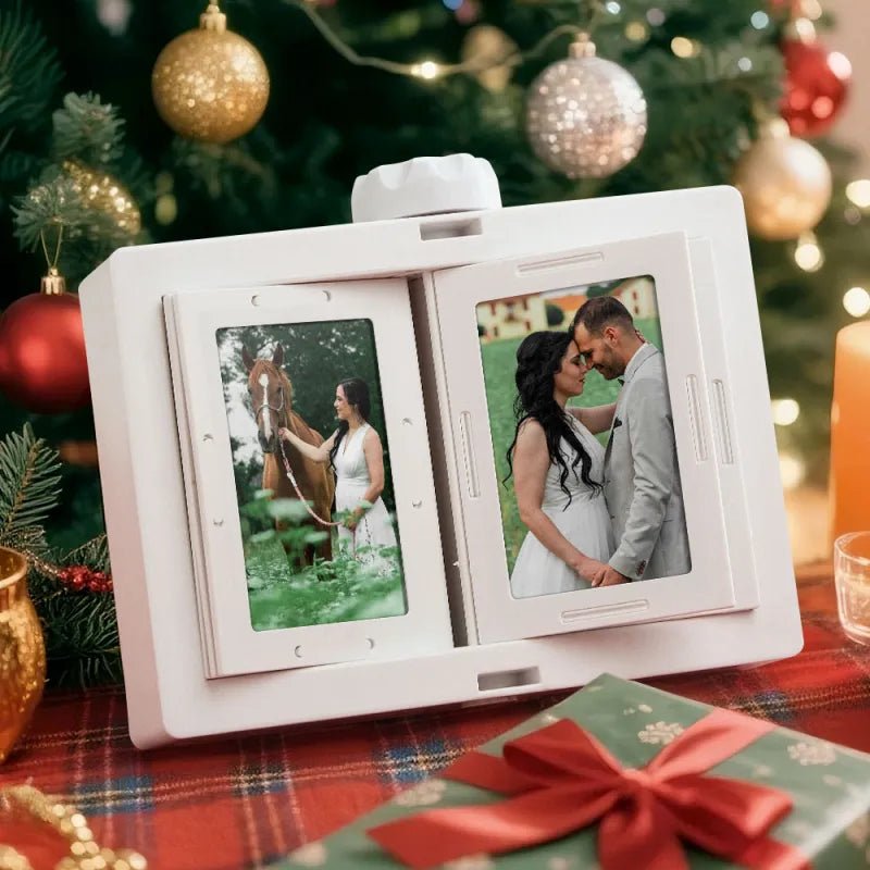 Personalized Rotating Photo Frame Carousel Custom Photo Desktop Photo Reel Flip & Spin Photo Box Valentines Gift Anniversary GIft - DiyGiftly