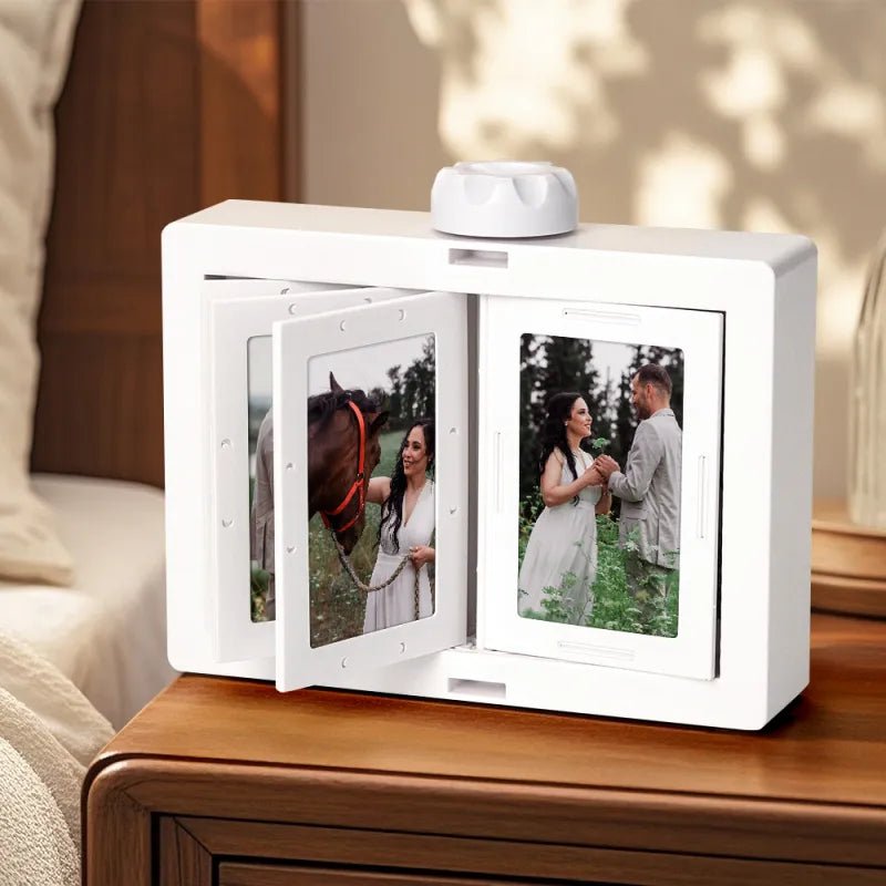 Personalized Rotating Photo Frame Carousel Custom Photo Desktop Photo Reel Flip & Spin Photo Box Valentines Gift Anniversary GIft - DiyGiftly