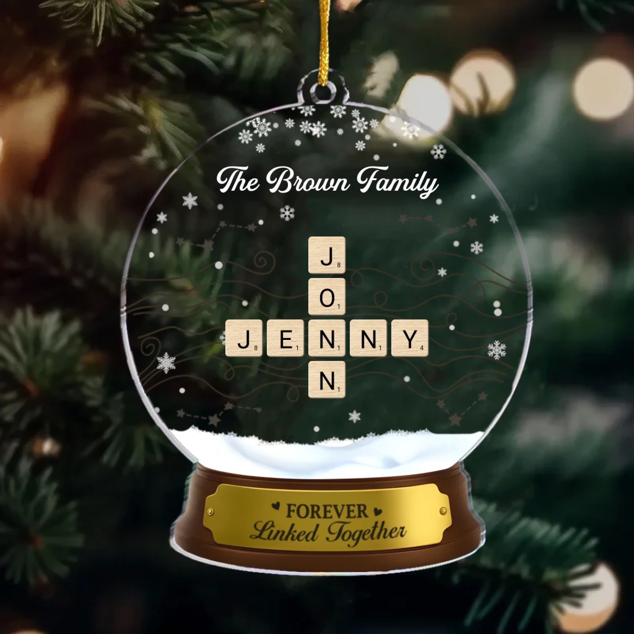 Personalized Scrabble Acrylic Ornament – Custom Christmas and Birthday Gift for Family – Together Is Our Favorite Place, A Heartwarming Keepsake for Loved Ones 1069199 - DiyGiftly