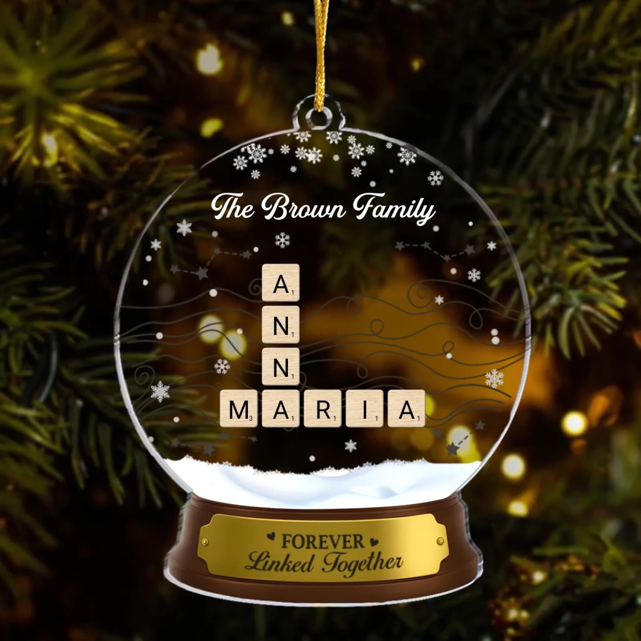Personalized Scrabble Acrylic Ornament – Custom Christmas and Birthday Gift for Family – Together Is Our Favorite Place, A Heartwarming Keepsake for Loved Ones 1069199 - DiyGiftly