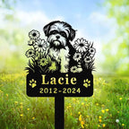 Personalized Shih Tzu Dog Memorial Post Custom Pet Grave Marker Outdoor Garden Yard Decoration 70665728 - DiyGiftly