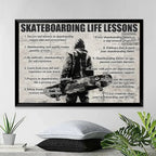 Personalized Skateboarding Life Lessons Poster - Gift For Skateboarding Lovers 745974 - 745975 - DiyGiftly